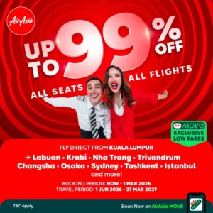 AirAsia brings on its biggest sale this week with up to 99% off on flights